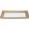 Plat à servir rectangulaire transparent et doré|Gifi Online