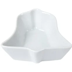 Plat apéritif porcelaine blanc 10x10xH.3,5 cm|Gifi Discount