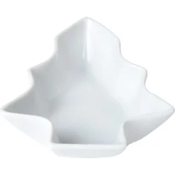 Plat apéritif porcelaine blanc 10x10xH.3,5 cm|Gifi Discount