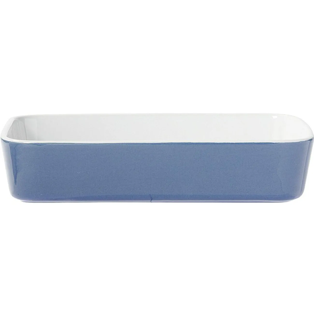 Plat cuisson rectangulaire exterieur bleu interieur blanc 1L 2L x2 Cuisson