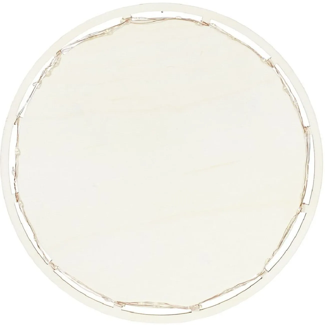 Hot Plat de présentation à LED Ø26,5cm bois beige Préparation Culinaire