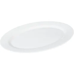 Plat de service ovale en porcelaine blanc|Gifi Sale
