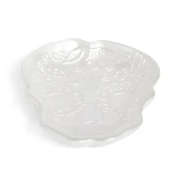 Plat Halloween tête de mort mexicaine en verre blanc 15x11xH2cm|Gifi New
