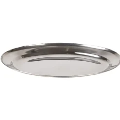 Plat ovale en inox gris|Gifi New