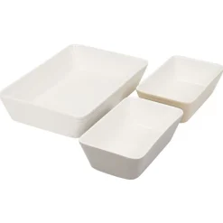 Online Plat rectangulaire cuisson four x3 céramique blanc Cuisson