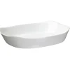 Plat rectangulaire en opale couleur blanc 30x22cm Cuisson
