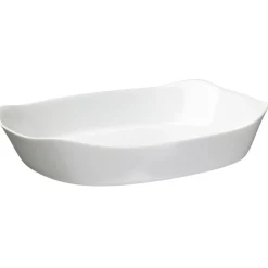 Plat rectangulaire en opale couleur blanc 30x22cm Cuisson
