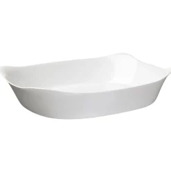 Sale Plat rectangulaire en opale couleur blanc 38x28cm Cuisson