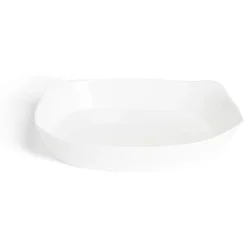 New Plat rectangulaire 22x30cm Luminarc contour relief blanc Cuisson