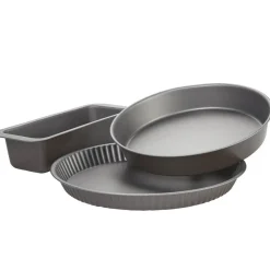 Sale Plat x3 moule à manqué tarte et cake revêtement antiadhésif Cuisson