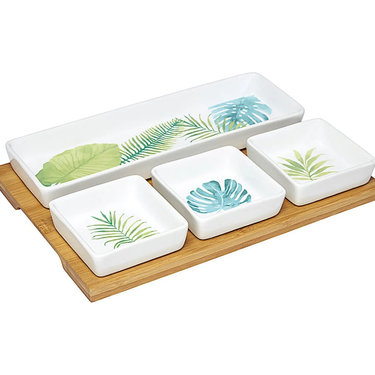 Plateau + 4 coupelles motif jungle|Gifi Online