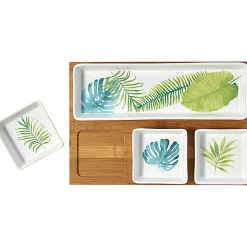 Plateau + 4 coupelles motif jungle|Gifi Online