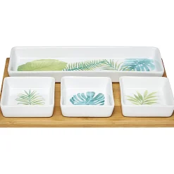 Plateau + 4 coupelles motif jungle|Gifi Online