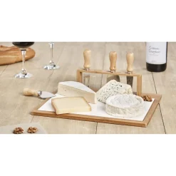 Plateau à fromage avec 4 couteaux intégrés|Gifi Hot