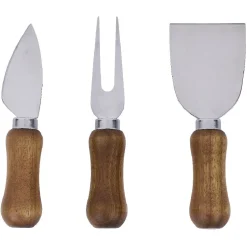 Plateau à fromage en bois avec 3 couteaux|Gifi Hot