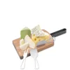 Plateau à fromage en bois avec 3 ustensiles inox 16x39cm Vaisselle Et Accessoires De Table
