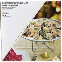 Online Plateau à huîtres et fruits de mer avec support inox Préparation Culinaire