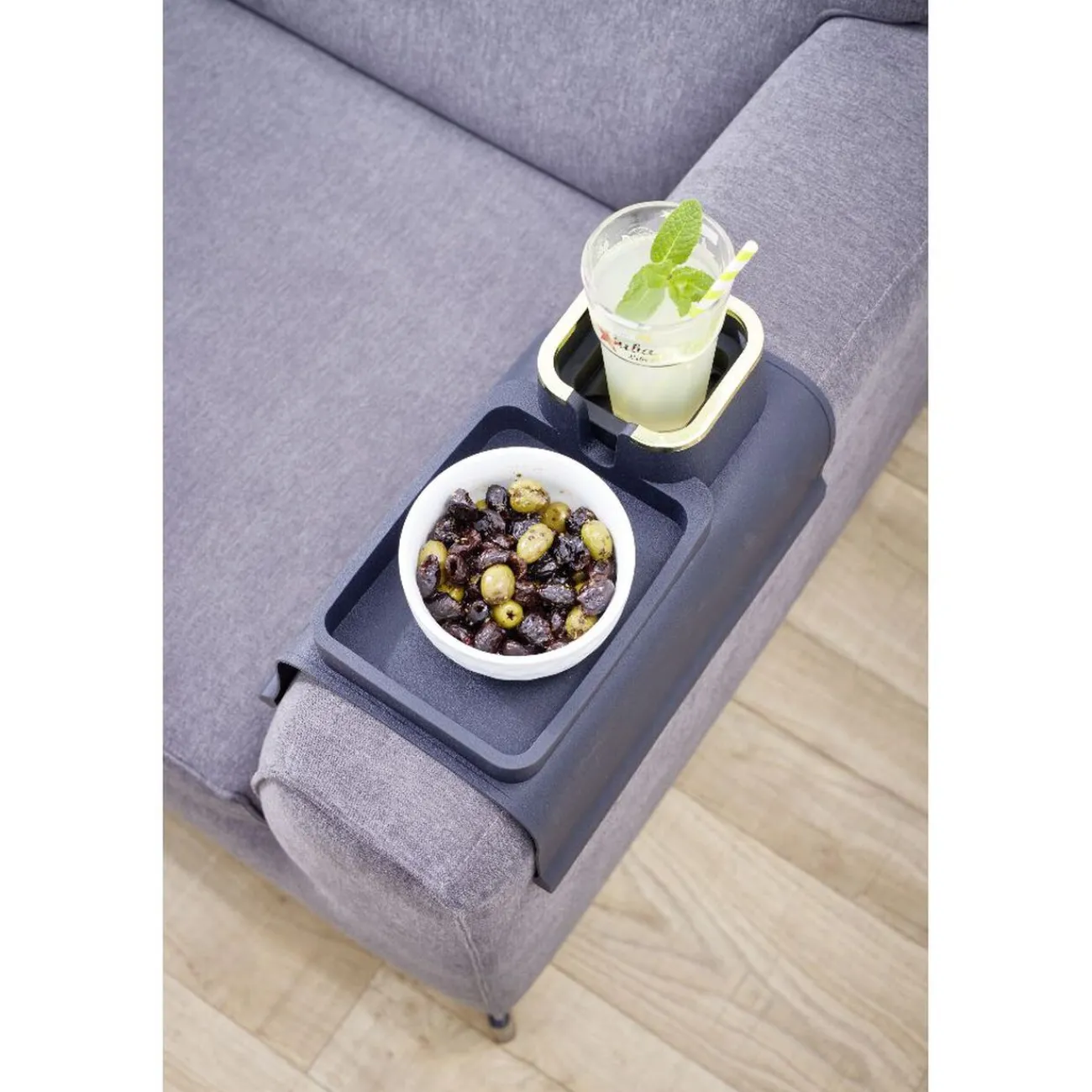 Plateau accoudoir canapé support verre et télécommande 42,5x32xH7cm|Gifi Clearance