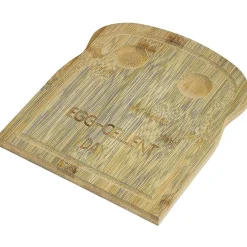 Plateau avec 2 emplacements à oeufs en bambou 24x20cm|Gifi