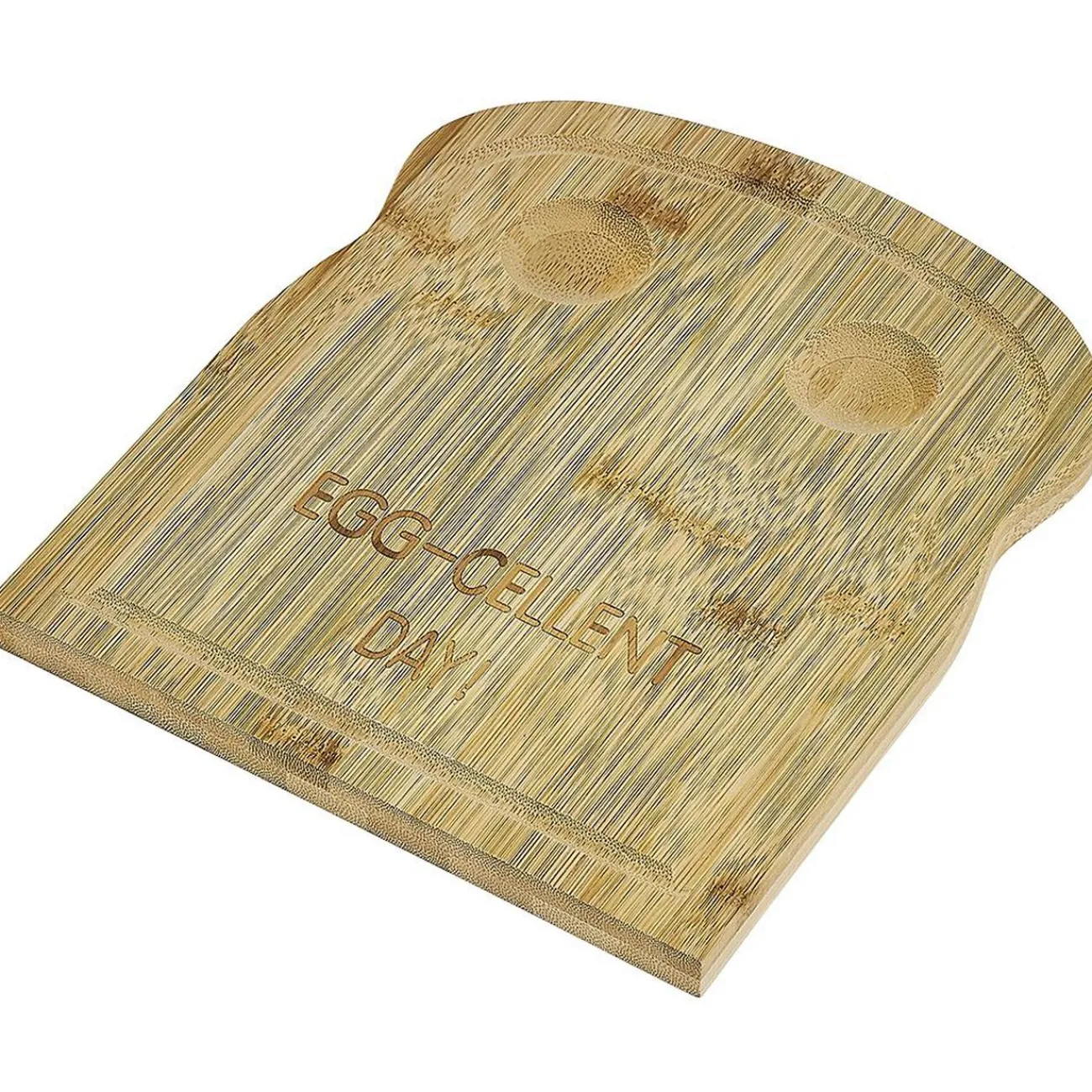 Plateau avec 2 emplacements à oeufs en bambou 24x20cm|Gifi