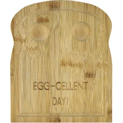 Plateau avec 2 emplacements à oeufs en bambou 24x20cm|Gifi
