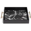 Plateau avec motif tropical ajouré et fond en verre|Gifi Sale