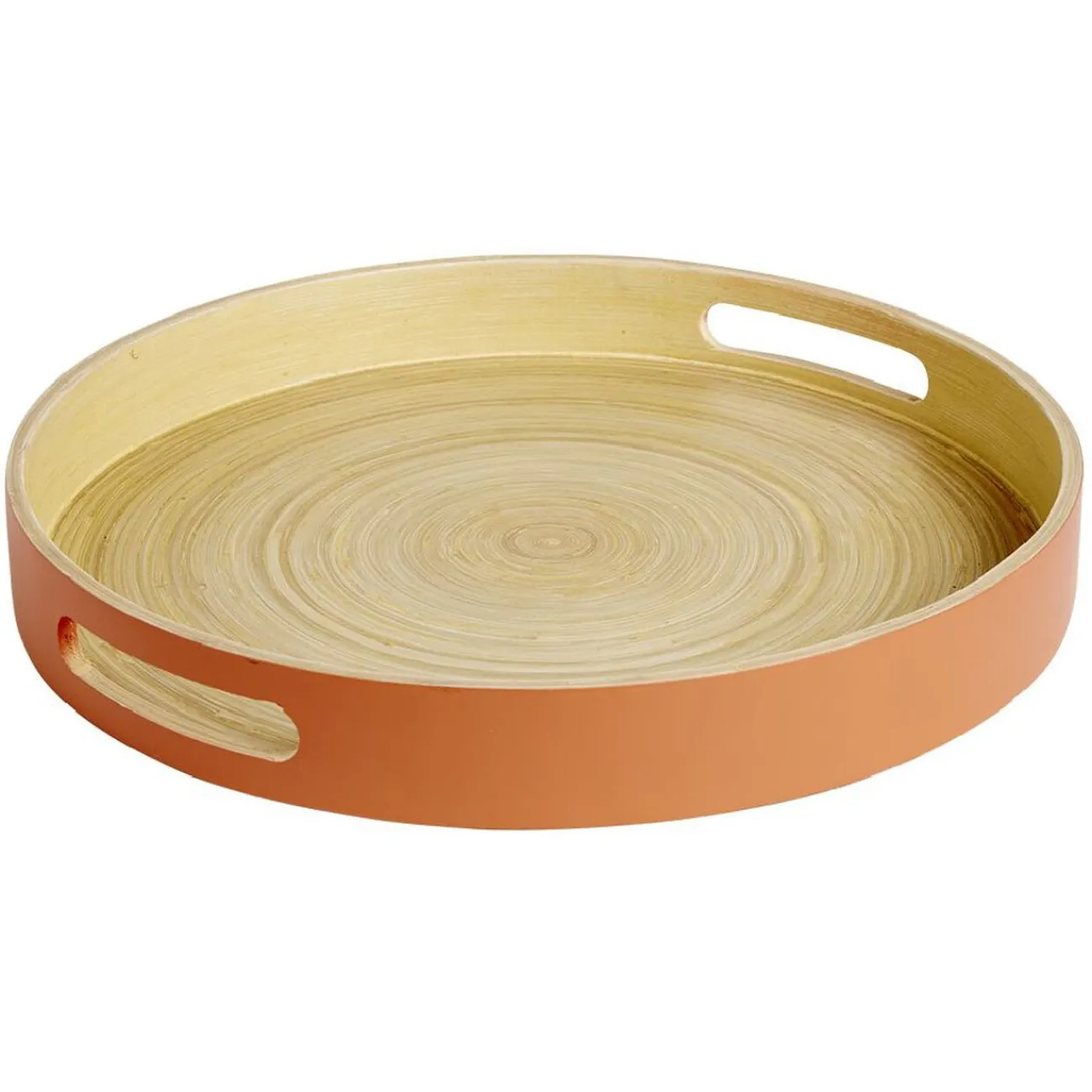 Plateau bambou contour coloré 35x35xH5cm|Gifi Discount