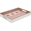 Clearance Plateau blanc naturel à motifs rouges Vaisselle Et Accessoires De Table