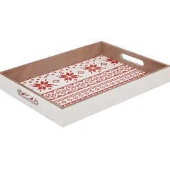 Clearance Plateau blanc naturel à motifs rouges Vaisselle Et Accessoires De Table