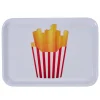 Plateau blanc rectangulaire style fast food cornet de frites|Gifi Outlet
