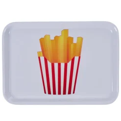 Plateau blanc rectangulaire style fast food cornet de frites|Gifi Outlet