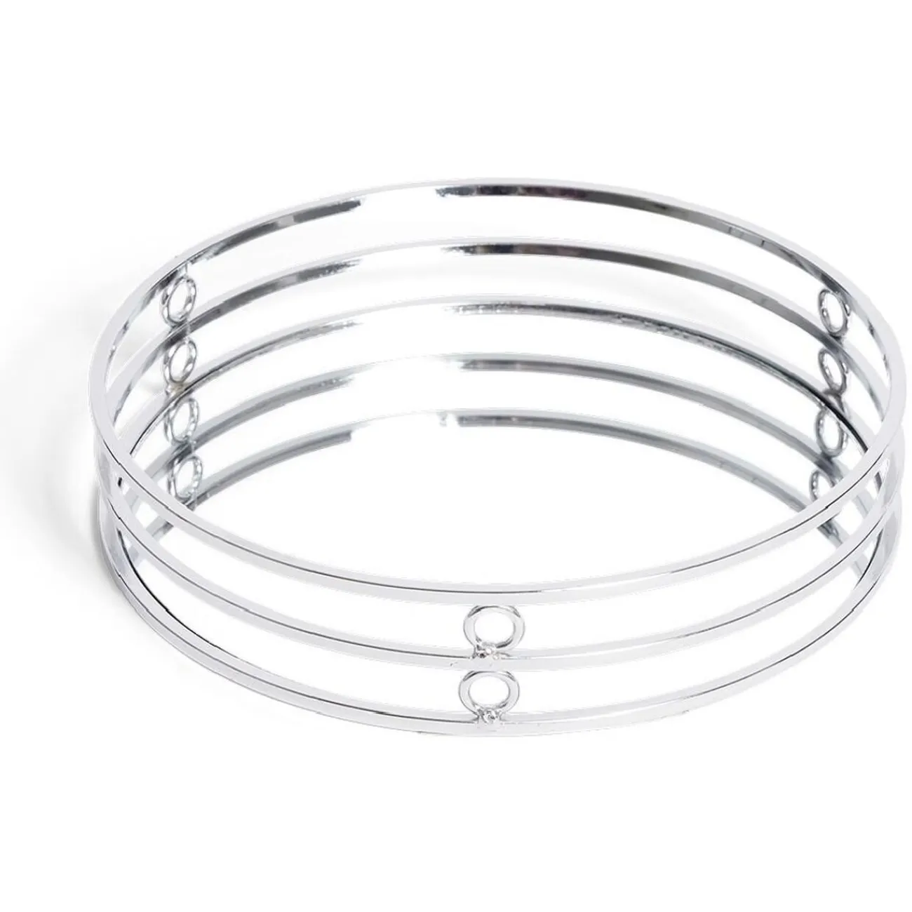 Plateau Ø19,5cm métal et verre doré|Gifi Clearance