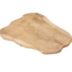 Plateau déco en teck à bord brut|Gifi Best