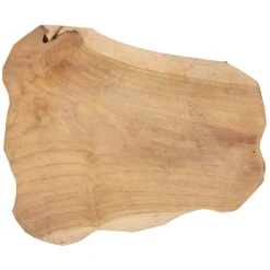 Plateau déco en teck à bord brut|Gifi Best