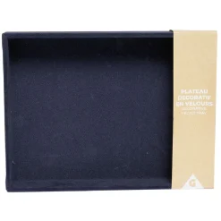 Plateau décoratif en velours bleu|Gifi Outlet