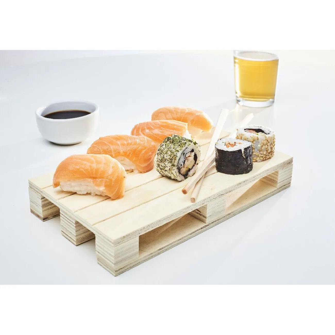 Plateau de présentation en bois naturel|Gifi Online