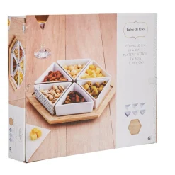 Plateau de service avec 6 coupelles triangles|Gifi Discount