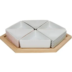 Plateau de service avec 6 coupelles triangles|Gifi Discount