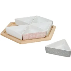 Plateau de service avec 6 coupelles triangles|Gifi Discount