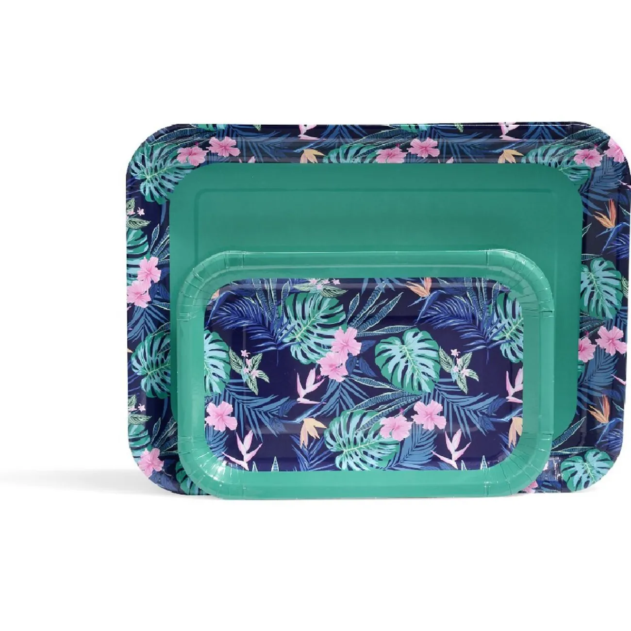 Plateau de service en carton motif tropical x 5|Gifi Discount