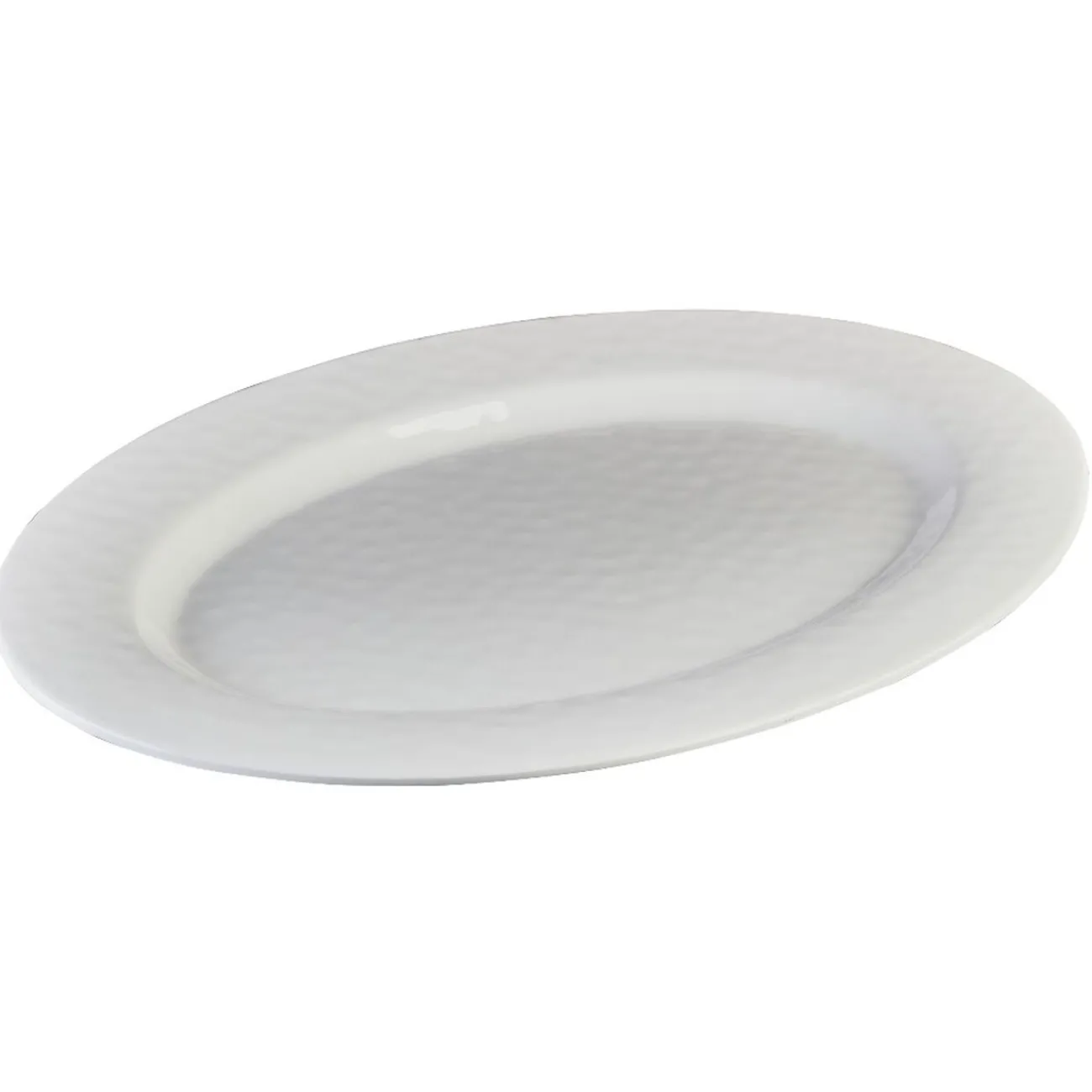 Plateau de service ovale martelé blanc|Gifi Clearance