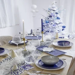 Outlet Plateau de service rectangulaire mélaminé bleu motif astral 18x37,5cm Vaisselle Et Accessoires De Table