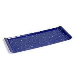 Outlet Plateau de service rectangulaire mélaminé bleu motif astral 18x37,5cm Vaisselle Et Accessoires De Table