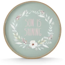 Plateau de service rond en bois Sun is shining Vaisselle Et Accessoires De Table