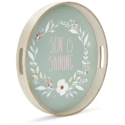 Plateau de service rond en bois Sun is shining Vaisselle Et Accessoires De Table