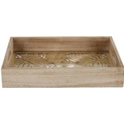 Plateau en verre et bois|Gifi Discount