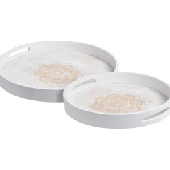 Plateau grand modèle motif Mandala bois|Gifi Clearance