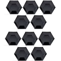 Plateau hexagonal carton noir Ø26cm x10|Gifi Online