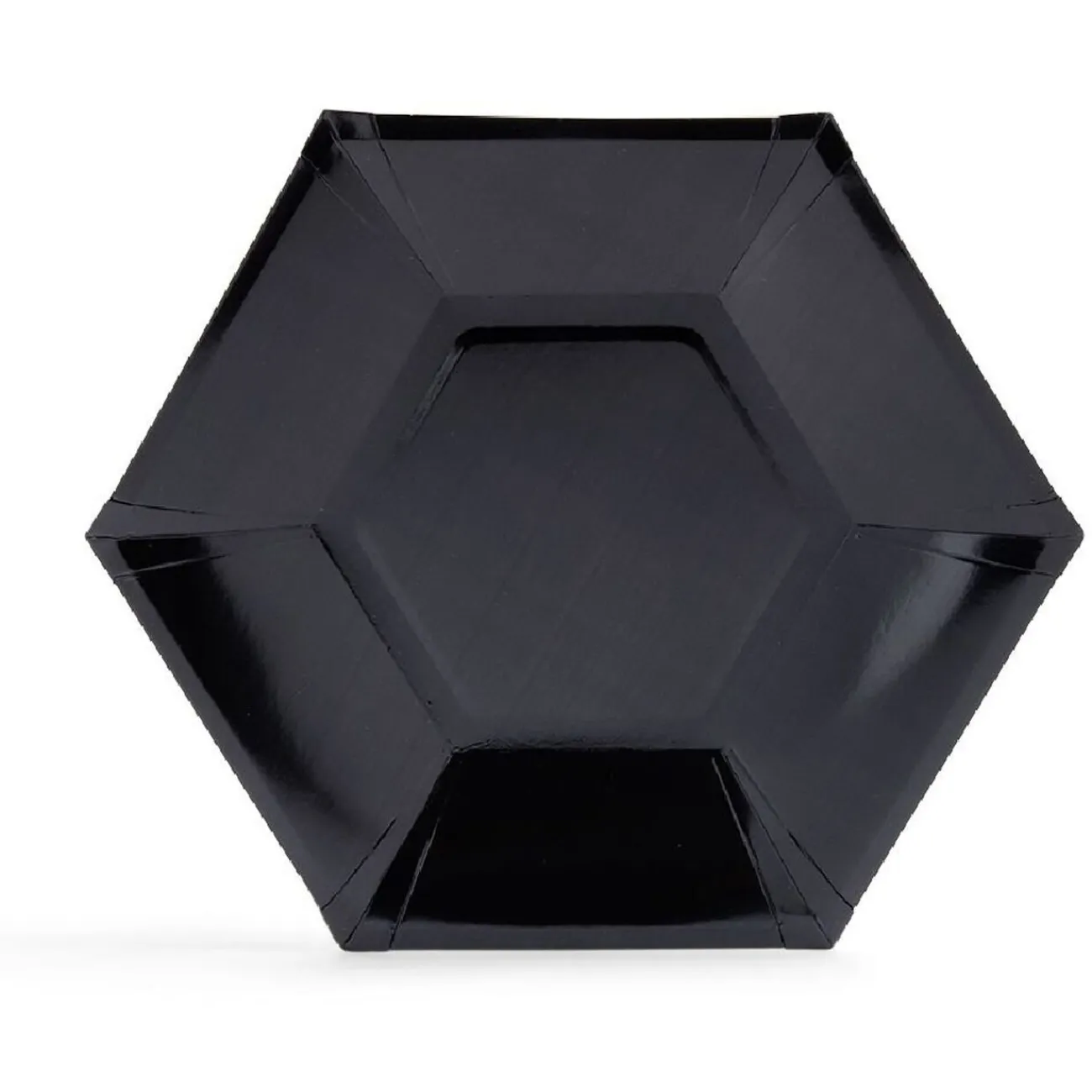 Plateau hexagonal carton noir Ø26cm x10|Gifi Online