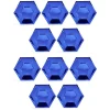 Plateau hexagonal carton bleu métallisé Ø26cm x10|Gifi